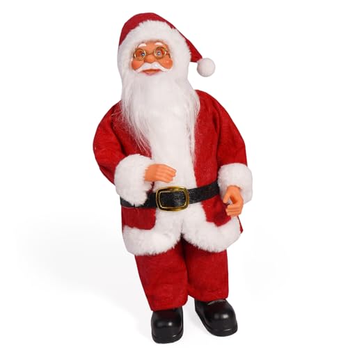 Lily Brown Festival Weihnachtsmann Statue 30 5 cm Bunt Kariert Stehend Weihnachtsmann Figur Puppen Weihnachten Desktop Dekoration Ornament Geschenk von Lily Brown