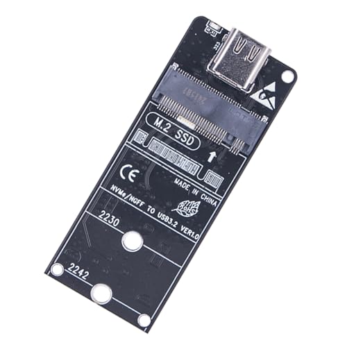 Lily Brown Tragbares NVMe Disk Gehäuse USB 3.2 Gen2x2 20 Gbit/s Externes Laufwerksgehäuse Disk Adapter Auf USB C Gehäuse Für 2230/2242 von Lily Brown