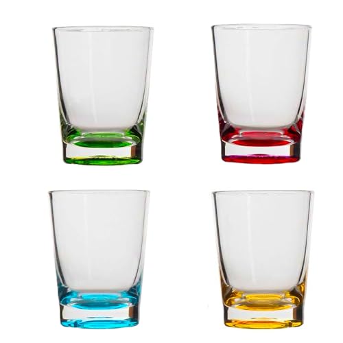 Lily's Home Schnapsgläser, Premium-42,5 ml, transparentes Acryl, wiederverwendbar, perfekt für jeden Likör, Gelee-Shots, Gewürze, Verkostung, Soße, Dipping und Lebensmittelproben (mehrfarbig) von Lily's Home