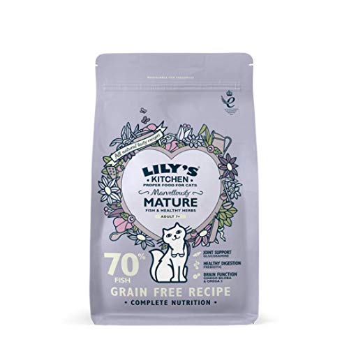 Lily's Kitchen Mit natürlichen Zutaten hergestellt Trockenfutter für Katzen Weißfisch mit Pute & Forelle Getreidefreie Rezeptur 800g von Lily's Kitchen