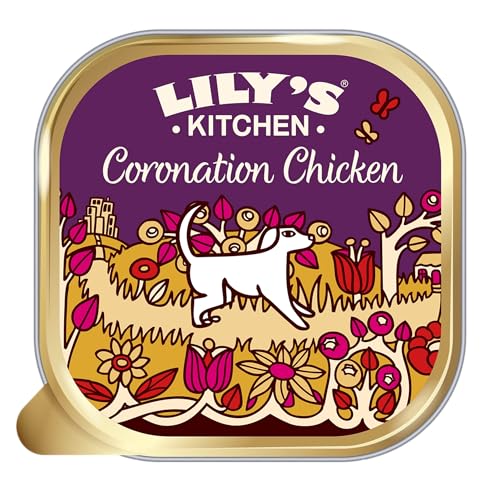 Lily's Kitchen Coronation Huhn – komplett getreidefreies natürliches ausgewachsenes Hundefutter nass (10 x 150 g Tabletten) von Lily's Kitchen