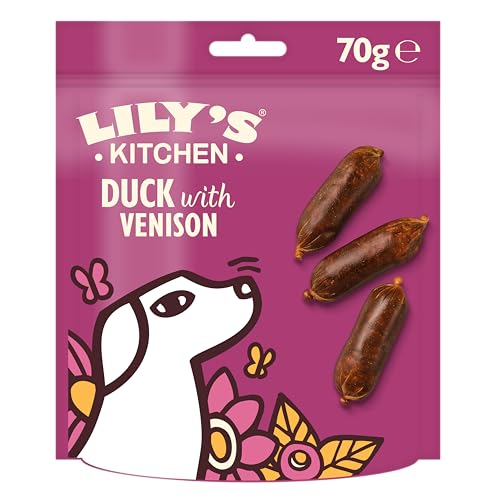 Lily’s Kitchen Hergestellt mit natürlichen Zutaten Leckerli-Packung für ausgewachsene Hunde Köstliche Ente mit Wildbratwürstchen Getreidefreie Rezeptur 8 x 70g Lily’s Kitchen Hergestellt mit natürlichen Zutaten Leckerli-Packung für ausgewachsene Hunde Köstliche Ente mit Wildbratwürstchen Getreidefreie Rezeptur 8 x 70g von Lily's Kitchen