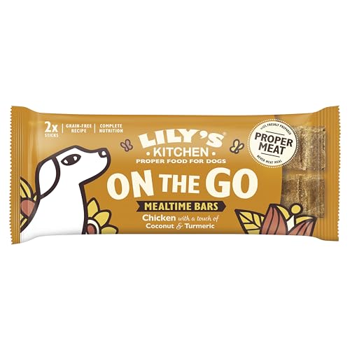 Lily's Kitchen Natürliche Hundeleckerlis für ausgewachsene Hunde – Huhn On the Go Riegel (1 Packung x 40 g) von Lily's Kitchen