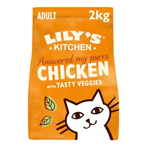 Lily's Kitchen Natürliches Trockenfutter für ausgewachsene Katzen Schmortopf mit Huhn, getreidefreies Rezept (2 kg Pack) von Lily's Kitchen