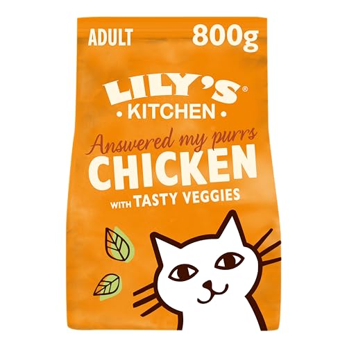 Lily's Kitchen Natürliches Trockenfutter für ausgewachsene Katzen Schmortopf mit Huhn, getreidefreies Rezept (4 x 800g Pack) von Lily's Kitchen