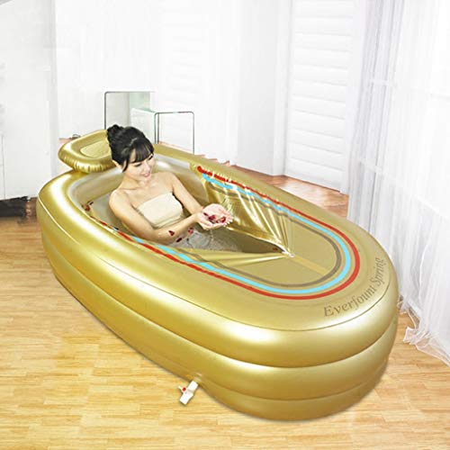 Lily's-uk Love Bathtub Aufblasbare Badewanne Plastik Badewanne Thicken Plastic Badewanne (Gold) von Lily's-uk Love Bathtub