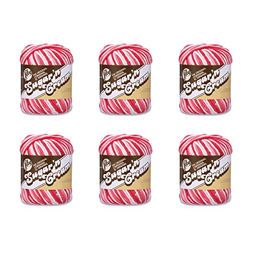 Lily 10200202416P06 Sugar'N Cream Garn, Baumwolle, azalee, 6 Pack, 6 Count von Lily