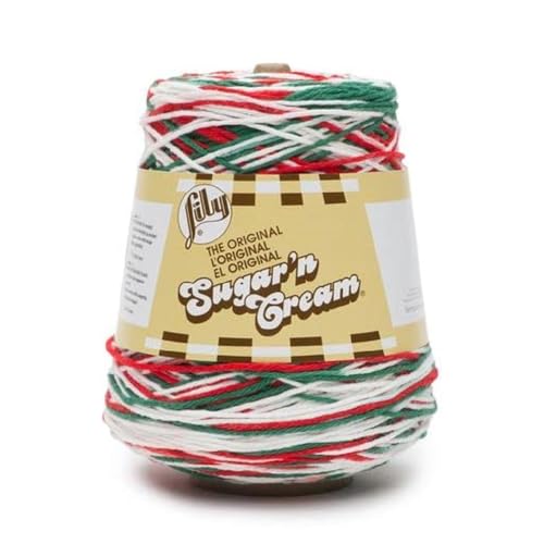 Lily Sugar'N Cream Cones Mistelzweiggarn, 1 Packung mit 400 g, Baumwolle, 4 Medium – Stricken/Häkeln Lily Sugar'N Cream Cones Mistelzweiggarn, 1 Packung mit 400 g, Baumwolle, 4 Medium – Stricken/Häkeln von Lily