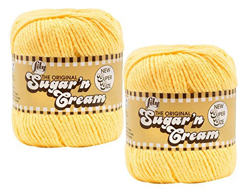Sugar'N Cream Garn - Solids Super Size - Gelb Sugar'N Cream Garn - Solids Super Size - Gelb von Lily