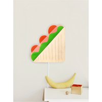 Moderne Pop Art Sandwich Wandlampe - Kinderzimmer Dekor Acryl & Holz Handgefertigte Beleuchtung Einzigartiges Geschenk Für Liebhaber von LilyMamaTR
