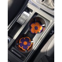 Crochet Blumen Auto Untersetzer | 2Er Set von LilyShaaHandmade