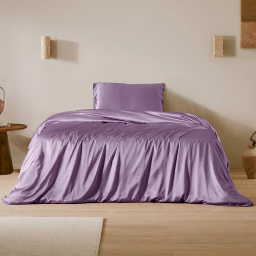 LilySilk 100% Maulbeere Seide Bettwäsche-Set 2 teilig Bettbezug 155x220cm Kissenbezug 80x80cm Unifarben 19 Momme Hypoallergen Super weich und atmungsaktiv,Lavendel LilySilk 100% Maulbeere Seide Bettwäsche-Set 2 teilig Bettbezug 155x220cm Kissenbezug 80x80cm Unifarben 19 Momme Hypoallergen Super weich und atmungsaktiv,Lavendel von LilySilk