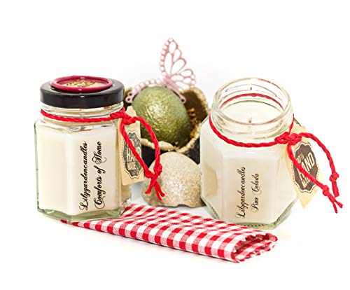 Duftkerzen Set Nah & Fern im Country House Jar. 2 Sojawachskerzen mit einer Brennzeit von 24+ Stunden je Kerze. von Lilygardencandles