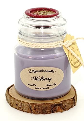 Lilygardencandles Duftkerze Mulberry, 37+ Stunden Brennzeit, 100% Sojawachs, sehr fruchtig von Lilygardencandles