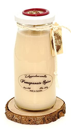 Lilygardencandles Duftkerze Pomegranate Spice, 56+ Std. Brennzeit, Sojawachs, würziger Granatapfel Duft von Lilygardencandles
