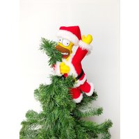 Lustige Weihnachtsbaum-Topper, Homer Tree Topper, Filz Tannenbaum Dekoration, Cartoons Ideen Deko, Versandfertig, Baumspitze von Lilyparty