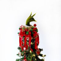 Weihnachtsbaumspitze, Grinch Inspirierter Grüner Arm, Lustige Baumspitze, Stola Weihnachten Inspiriert, Exklusive Handgemachte Baumspitze Weihnachtsbaumspitze, Grinch Inspirierter Grüner Arm, Lustige Baumspitze, Stola Weihnachten Inspiriert, Exklusive Handgemachte Baumspitze von Lilyparty