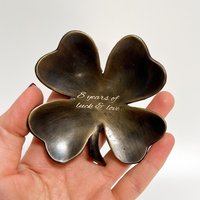 Bronze Vierblättriges Kleeblatt - Bronzeklee-Schmuckschale Geschenkidee Bronzeverzierung Schmuckhalter Bronzekerzenhalter Ringhalter von LimArtSculpture