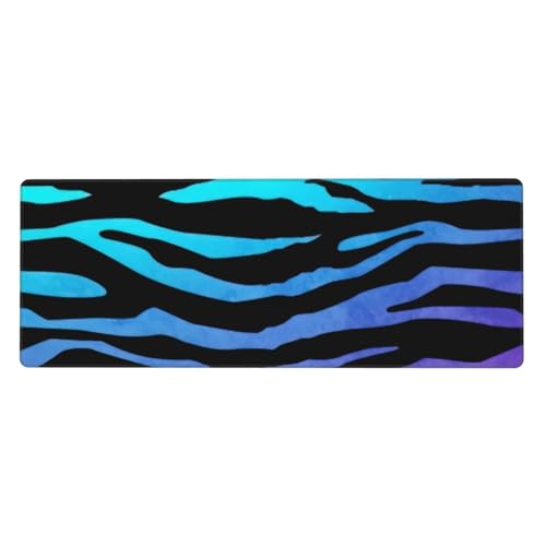 Schreibtischunterlage aus Gummi, groß, rutschfest, 80 x 30 cm, Violett / Blau / Grün von LimPac