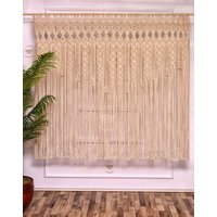 Handgefertigter Nora Makramee Vorhang/Fenstervorhang Türvorhang Boho Geometric Art Decor von LimaMacrame