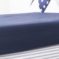 Navy Fitted Sheet - Single von LimeTreeLondon