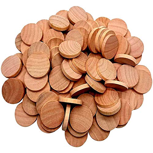Limeow Holzscheiben Scheiben Natur Holz Scheibe DIY Holzscheiben Unvollendete Runde Holzscheibe Baumscheiben 50 Stücke für Rustikale Deko Hochzeit DIY Scrapbooking Basteln Malen Handwerk Dekoration von LIMEOW