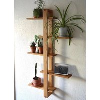 Weiße Eiche Allongé - Das Original Shift Shelf Moderne Handgefertigte Wandregale Für Pflanzen, Bücher, Decor Etc Weiße Eiche Allongé - Das Original Shift Shelf Moderne Handgefertigte Wandregale Für Pflanzen, Bücher, Decor Etc von LiminalFurniture