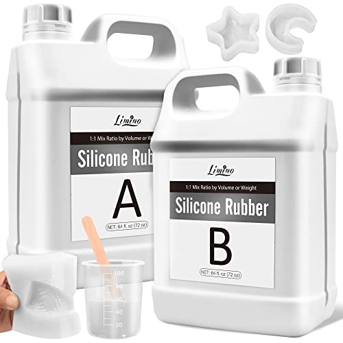 Flüssiges Silikon Kautschuk - 3.8L/4.2kg Lichtdurchlässiger 15A Silikon Formen Herstellen Kit für Silikonformen Herstellung - 1: 1 Verhältnis Abformsilikon für DIY Harzformen, Kerzenform, Gießen von Limino