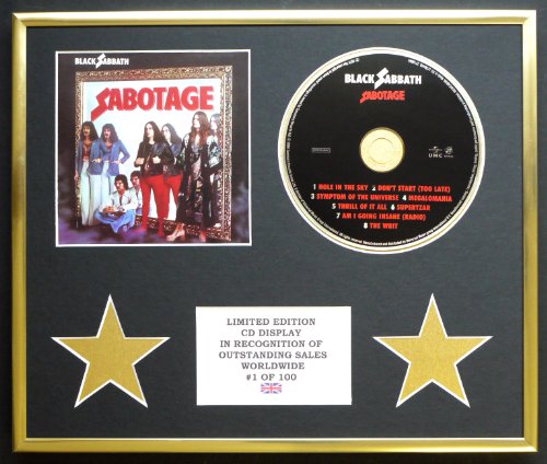 Schwarzer Sabbat CD-Display, Limitierte Auflage, Coa/Sabotage von Limited Edition Cd Display