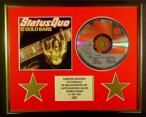 Status QUO/CD Display/Limited EDITION/COA/12 Gold Bars von Limited Edition Cd Display