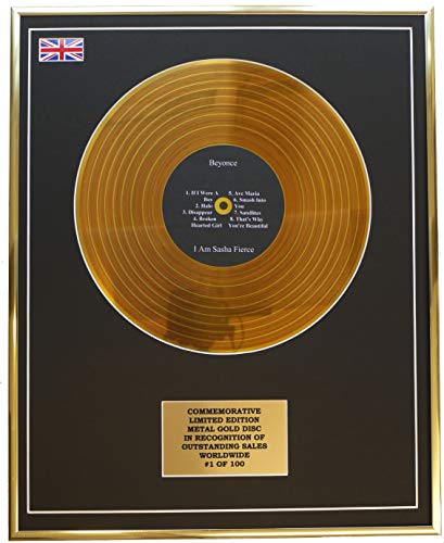 Beyonce – I am Sashha Figarce Metall Gold Schallplatten-Display von Limited Edition Metal Gold Disc