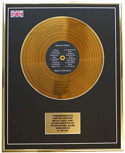 Depeche Mode – Black Celebration Metall Gold Record Display Memorative LTD Edition Depeche Mode – Black Celebration Metall Gold Record Display Memorative LTD Edition von Limited Edition Metal Gold Disc