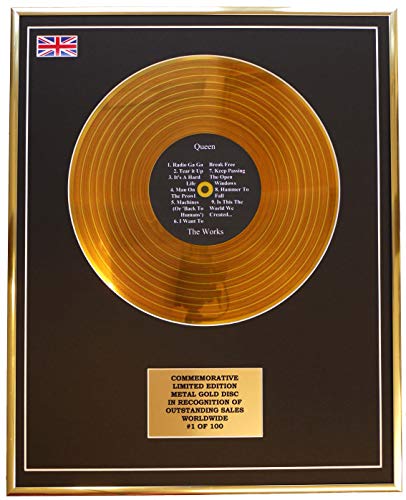 Limited Edition Metal Gold Disc Queen – The Works, Metallplatte, Goldfarbene Schallplatte Limited Edition Metal Gold Disc Queen – The Works, Metallplatte, Goldfarbene Schallplatte von Limited Edition Metal Gold Disc