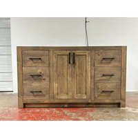 Sofort Versandfertig - Custom Single Sink Vanity Modell 1085 Handgemacht, Lebenslange Garantie, Premium-Hardware, Kostenloser Versand, Hergestellt in von LimitlessWoodworking