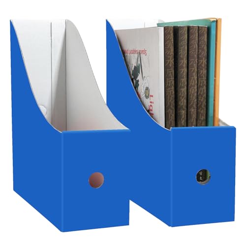 Limitliho Zeitschriftensammler aus Karton für den Schreibtisch, blaue Buchkörbe für Klassenzimmer, Bibliothek, Büro oder Zuhause, vertikale Papierboxen zur Aufbewahrung mit Etikett (26,9 x 25,9 x 8,9 Limitliho Zeitschriftensammler aus Karton für den Schreibtisch, blaue Buchkörbe für Klassenzimmer, Bibliothek, Büro oder Zuhause, vertikale Papierboxen zur Aufbewahrung mit Etikett (26,9 x 25,9 x 8,9 von Limitliho