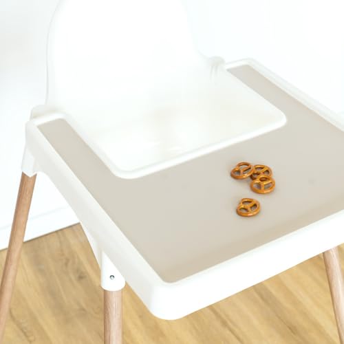 LIMMALAND Silikonmatte passend für IKEA Antilop Hochstuhl - Tischset Baby Lebensmittelecht, abwaschbar und BPA-frei - Platzset Hochstuhl Zubehör - rutschfeste Essmatte aus Silikon (Lehm) von Limmaland