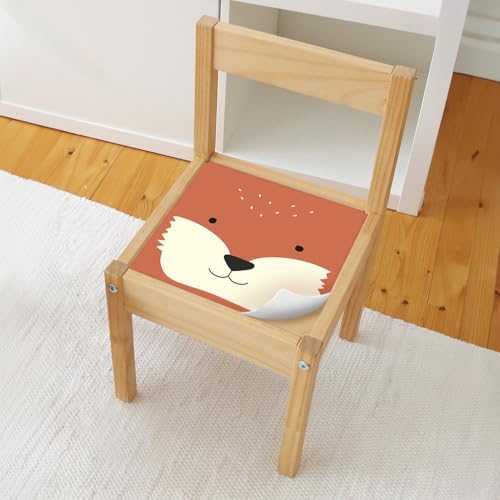 Limmaland Wiederablösbare Klebefolie passend für IKEA Lätt Kinderstuhl – Bunte Möbelfolie für Kindermöbel - Selbstklebende, blasenfreie Folie für Kinderzimmer – Kinder Stühle DIY Deko (Fuchs) von Limmaland