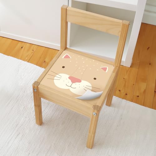 Limmaland Wiederablösbare Klebefolie passend für IKEA Lätt Kinderstuhl – Bunte Möbelfolie für Kindermöbel - Selbstklebende, blasenfreie Folie für Kinderzimmer – Kinder Stühle DIY Deko (Katze) von Limmaland