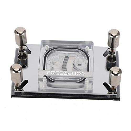 氷面鏡 Wasserkühlblock, Kupferbasis mit Mikrokanal für AM2 / AM2+ / AM3 / AM3+ / AM4 / FM2+ CPU, 5,5 cm x 5,5 cm x 1 cm, für Desktop und Server, 12V, Mehrpolig, ELECTRONIC_COMPONENT_FAN, 430205031 von Limouyin