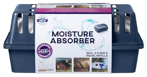 Limpro Feuchtigkeitsabsorber-Nachfüllgranulat – 2 Stück – Perlen – nimmt bis zu 50% mehr Feuchtigkeit auf – 900 Gramm von Limpro