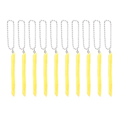 10pcs Simulierte Pommes Keychain Artificial Pommes Keychain Keyring Zubehör Für Bag Rucksäcke Telefon Charme Tragbare Perlenkette von Limtula