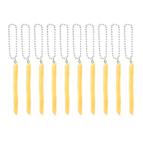 10pcs Simulierte Pommes Keychain Artificial Pommes Keychain Keyring Zubehör Für Bag Rucksäcke Telefon Charme Tragbare Perlenkette von Limtula