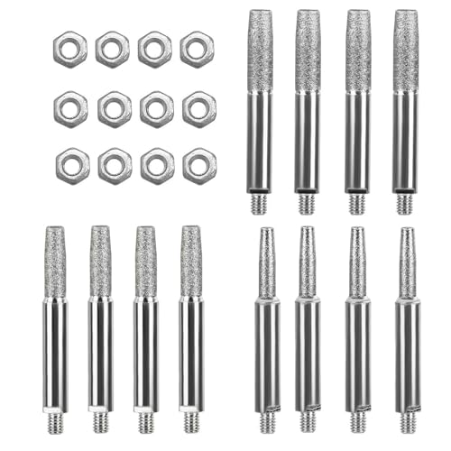 12 Stück Kettenschärfer Schleifköpfe mit Mutter für effizientes Schärfen in 4mm/4,8mm/5,5mm Größe und stabilen Materialien 12 Stück Kettenschärfer Schleifköpfe mit Mutter für effizientes Schärfen in 4mm/4,8mm/5,5mm Größe und stabilen Materialien von Limtula