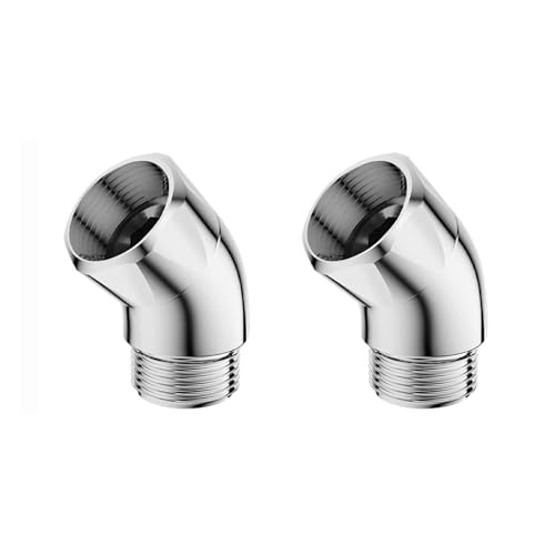 2 x 135-Grad-Duschkopf-Winkeladapter, Duscharm-Winkel-Adapter für Wandmontage oder Handbrause, einfache Installation 2 x 135-Grad-Duschkopf-Winkeladapter, Duscharm-Winkel-Adapter für Wandmontage oder Handbrause, einfache Installation von Limtula