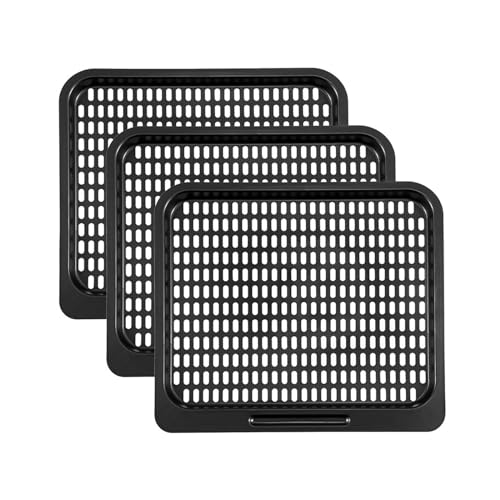 3-teiliges Luft-Ersatzteil, lebensmittelechtes Luftzubehör, Grillpfanne, Platte, Crisper Plate Rack Tray für Luftkochschalen, Ersatz, abnehmbares Netzgestell, spülmaschinenfestes Tablett von Limtula