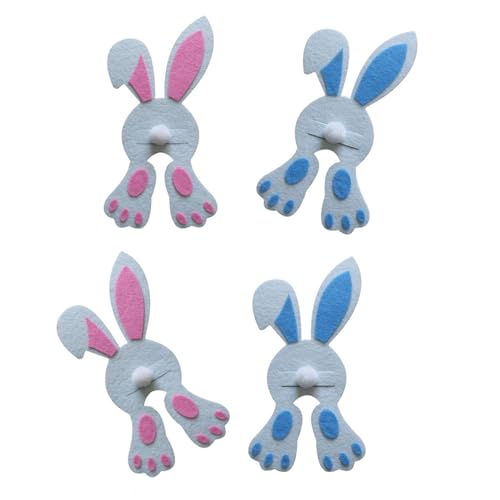 4pcs Easters Cutter Und Gabelhalter Pocket Castlery Bag Kaninchen Form Silberwarenhalter Kochgeschirr Organisatoren Dekoration von Limtula