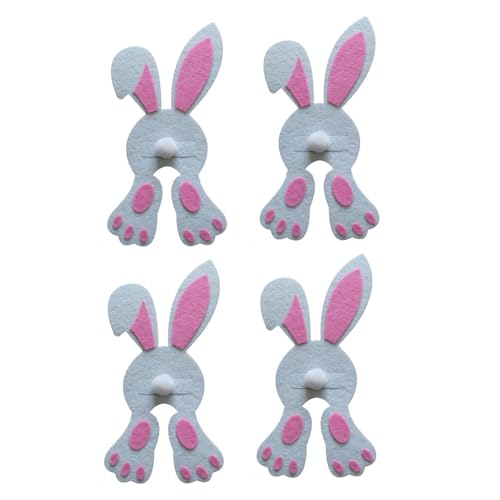 4pcs Easters Cutter Und Gabelhalter Pocket Castlery Bag Kaninchen Form Silberwarenhalter Kochgeschirr Organisatoren Dekoration von Limtula