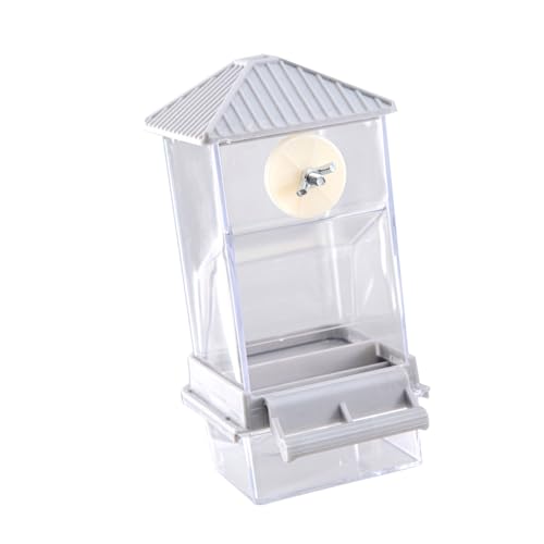 Automatischer Futterspender für Papageien, transparent, für kleine Vögel, mit großer Kapazität, Vogelkäfig-Zubehör, Käfig-Futterspender von Limtula