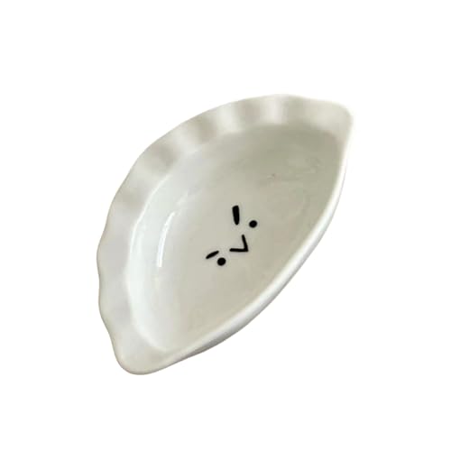 Eleganter Miniatur-Soßenteller, praktische dreieckige Keramikschale, stabiles Dip-Tablett zum Servieren von Saucen und Gewürzen, Bentos Box Dekoration von Limtula