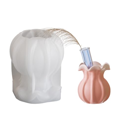 Hydroponische Vase Kerzenhalter Form 3D Kerzenbasis Silikonform Gypsum Candlestick Crafting Form Schmuck Schmuck Werkzeug von Limtula
